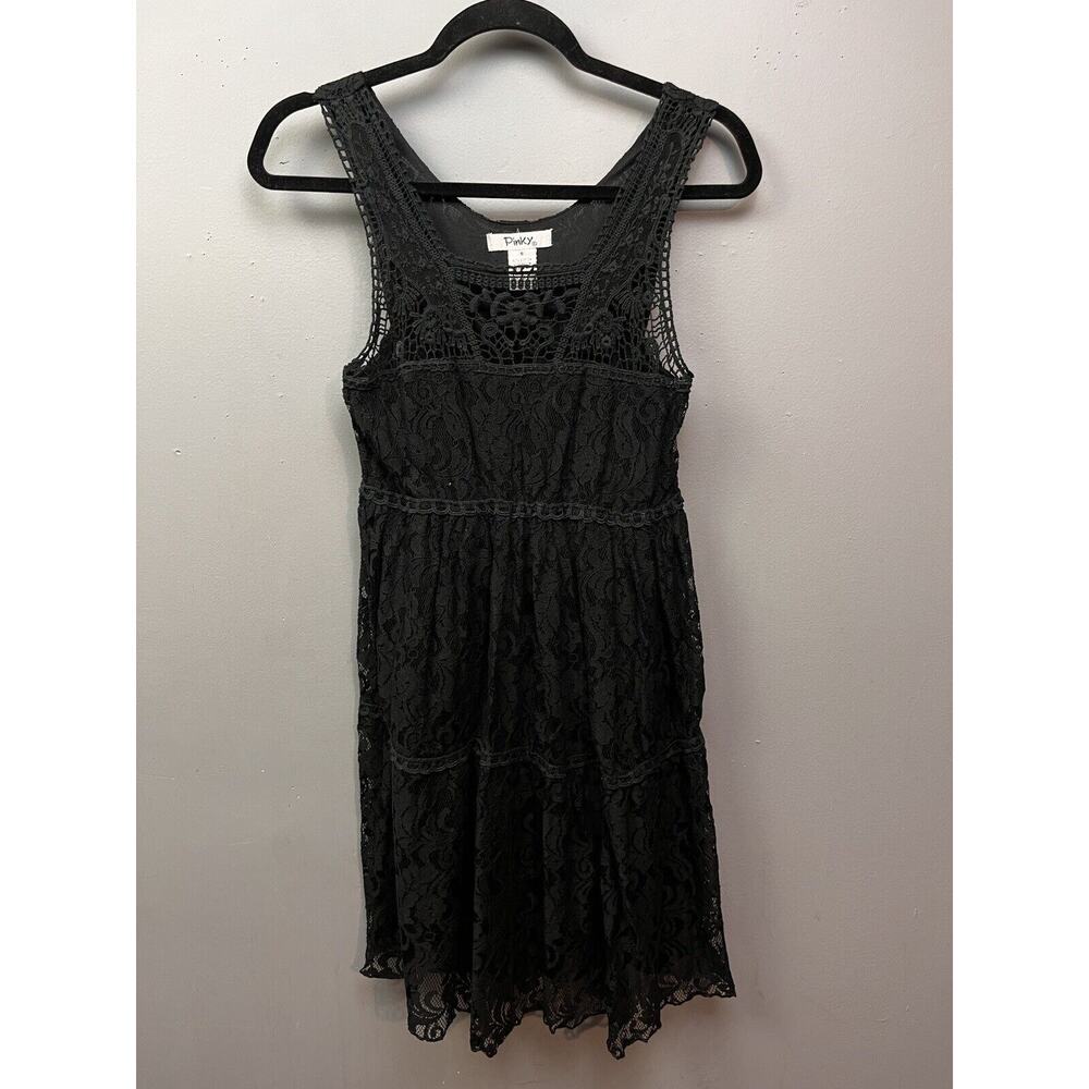 Pinky black lace‎ mini dress womens small Skater Goth Whimsigoth Witchy